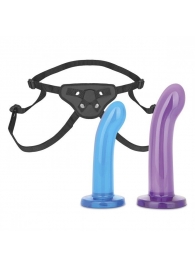 Страпон унисекс Beginners Strap-On с 2 насадками - 15 и 13 см. - Lux Fetish - купить с доставкой в Улан-Удэ