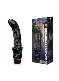 Черный вибромассажер простаты 6  Premium Prostate Massager - BlueLine - в Улан-Удэ купить с доставкой