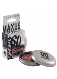 Экстремально тонкие презервативы в железном кейсе MAXUS Extreme Thin - 3 шт. - Maxus - купить с доставкой в Улан-Удэ