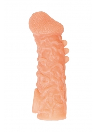 Телесная закрытая насадка с шершавой головкой Cock Sleeve Size L - 17,6 см. - KOKOS - в Улан-Удэ купить с доставкой