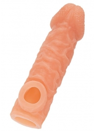 Телесная закрытая насадка с шершавой головкой Cock Sleeve Size L - 17,6 см. - KOKOS - в Улан-Удэ купить с доставкой