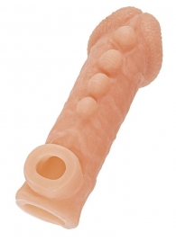 Телесная закрытая насадка с шишечками Cock Sleeve Size S - 13,8 см. - KOKOS - в Улан-Удэ купить с доставкой
