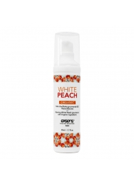 Разогревающее массажное масло Gourmet White Peach Organic с органическими ингредиентами - 50 мл. - Exsens - купить с доставкой в Улан-Удэ