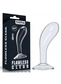 Прозрачный стимулятор простаты Flawless Clear Prostate Plug - 15 см. - Lovetoy - в Улан-Удэ купить с доставкой