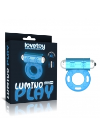 Голубое, светящееся в темноте эрекционное виброкольцо Lumino Play Vibrating Penis Ring - Lovetoy - в Улан-Удэ купить с доставкой