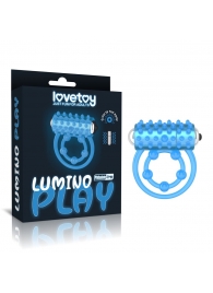 Голубое, светящееся в темноте виброкольцо Lumino Play Vibrating Penis Ring - Lovetoy - в Улан-Удэ купить с доставкой