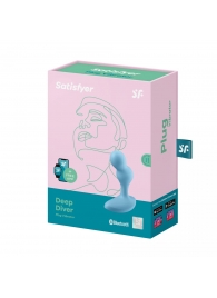 Голубой анальный вибростимулятор Deep Driver - 11,2 см. - Satisfyer - в Улан-Удэ купить с доставкой