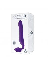 Фиолетовый безремневой страпон Queens L - Adrien Lastic - купить с доставкой в Улан-Удэ