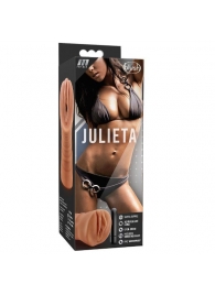 Мастурбатор-вагина цвета карамели Julieta с вибрацией - Blush Novelties - в Улан-Удэ купить с доставкой
