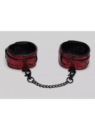 Красно-черные оковы Reversible Faux Leather Ankle Cuffs - Fifty Shades of Grey - купить с доставкой в Улан-Удэ