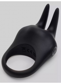 Черное эрекционное виброкольцо Sensation Rechargeable Vibrating Rabbit Love Ring - Fifty Shades of Grey - в Улан-Удэ купить с доставкой