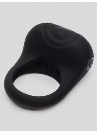 Черное эрекционное виброкольцо Sensation Rechargeable Vibrating Love Ring - Fifty Shades of Grey - в Улан-Удэ купить с доставкой