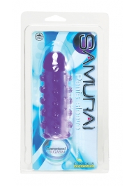 Закрытая фиолетовая насадка с пупырышками SAMURAI PENIS SLEEVE PURPLE - 14,5 см. - NMC - в Улан-Удэ купить с доставкой
