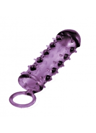 Закрытая фиолетовая насадка с пупырышками SAMURAI PENIS SLEEVE PURPLE - 14,5 см. - NMC - в Улан-Удэ купить с доставкой