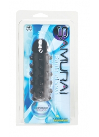 Дымчатая стимулирующая насадка с закрытой головкой SAMURAI PENIS SLEEVE BLACK - 14,5 см. - NMC - в Улан-Удэ купить с доставкой