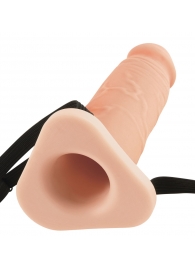 Телесный реалистичный фаллоимитатор с полостью Silicone Hollow Extension - 20 см. - Pipedream - купить с доставкой в Улан-Удэ