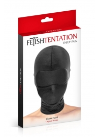 Сплошная маска-шлем с имитацией повязки для глаз - Fetish Tentation - купить с доставкой в Улан-Удэ