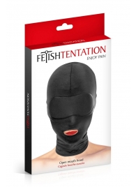 Сплошная маска на голову с прорезью для рта - Fetish Tentation - купить с доставкой в Улан-Удэ