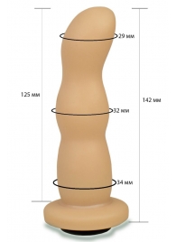 Телесная рельефная насадка Harness - 14,2 см. - LOVETOY (А-Полимер) - купить с доставкой в Улан-Удэ