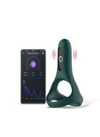 Изумрудное виброкольцо Magic Motion Rise с подхватом мошонки - Magic Motion - в Улан-Удэ купить с доставкой