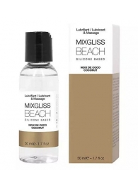 Смазка на силиконовой основе Mixgliss Beach - 50 мл. - Mixgliss - купить с доставкой в Улан-Удэ