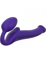 Фиолетовый безремневой страпон Silicone Bendable Strap-On - size S - Strap-on-me - купить с доставкой в Улан-Удэ