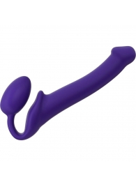 Фиолетовый безремневой страпон Silicone Bendable Strap-On - size M - Strap-on-me - купить с доставкой в Улан-Удэ