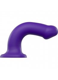 Фиолетовый фаллоимитатор-насадка Strap-On-Me Dildo Dual Density size L - 19 см. - Strap-on-me - купить с доставкой в Улан-Удэ