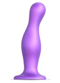Фиолетовая насадка Strap-On-Me Dildo Plug Curvy size L - Strap-on-me - купить с доставкой в Улан-Удэ