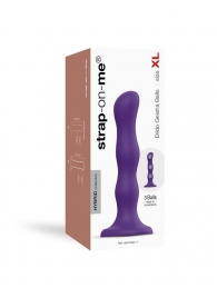 Фиолетовая насадка Strap-On-Me Dildo Geisha Balls size XL - Strap-on-me - купить с доставкой в Улан-Удэ