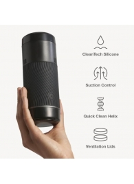 Черный мастурбатор с контролем всасывания Arcwave Pow Stroker - Arcwave - в Улан-Удэ купить с доставкой