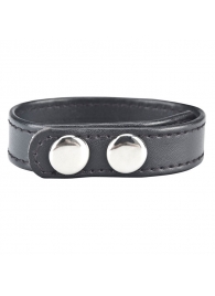 Кольцо на пенис SNAP COCK RING из искусственной кожи на клепках - BlueLine - в Улан-Удэ купить с доставкой