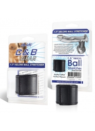 Хомут-утяжка для мошонки из искусственной кожи на липучке VELCRO BALL STRETCHER- 4 см. - BlueLine - в Улан-Удэ купить с доставкой