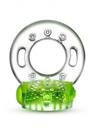 Зеленое эрекционное виброкольцо Arouser Vibrating C-Ring - Blush Novelties - в Улан-Удэ купить с доставкой