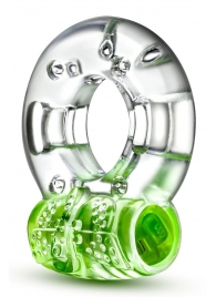 Зеленое эрекционное виброкольцо Arouser Vibrating C-Ring - Blush Novelties - в Улан-Удэ купить с доставкой