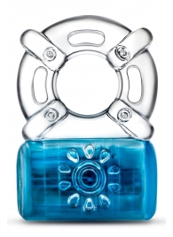 Синее эрекционное виброкольцо Pleaser Rechargeable C-Ring - Blush Novelties - в Улан-Удэ купить с доставкой