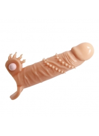 Телесная удлиняющая вибронасадка Penis Sleeve Connor - 17 см. - Baile - в Улан-Удэ купить с доставкой