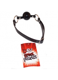 Силиконовый черный кляп-шарик на ремне Black Ballgag - Erotic Fantasy - купить с доставкой в Улан-Удэ