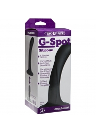 Черная изогнутая насадка Vac-U-Lock G-Spot - 16,5 см. - Doc Johnson - купить с доставкой в Улан-Удэ