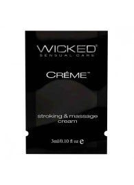 Крем для массажа и мастурбации Wicked Stroking and Massage Creme - 3 мл. - Wicked - купить с доставкой в Улан-Удэ