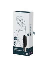 Черный мастурбатор с вибрацией Power Masturbator - Satisfyer - в Улан-Удэ купить с доставкой