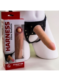 Страпон Харнесс из трусиков и насадки-фаллоса - 17,5 см. - LOVETOY (А-Полимер) - купить с доставкой в Улан-Удэ