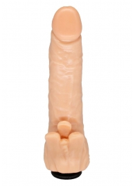 Телесная гелевая насадка-фаллос с клиторальными лепестками - 18,5 см. - LOVETOY (А-Полимер) - купить с доставкой в Улан-Удэ