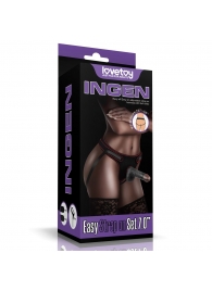 Женский темнокожий страпон Easy Strapon Set 7 Inch - 18 см. - Lovetoy - купить с доставкой в Улан-Удэ