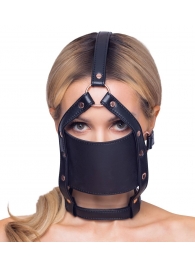 Черный намордник с кляпом-шаром Head Harness With A Gag - Orion - купить с доставкой в Улан-Удэ