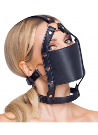 Черный намордник с кляпом-шаром Head Harness With A Gag - Orion - купить с доставкой в Улан-Удэ