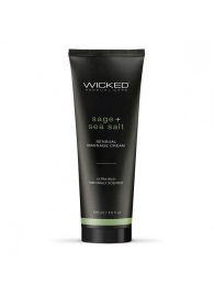 Массажный легкий крем WICKED Sage plus Sea Salt - 120 мл. - Wicked - купить с доставкой в Улан-Удэ