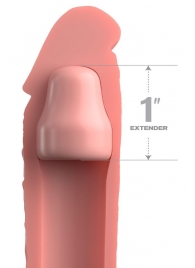 Телесная насадка-удлинитель 1 Inch Silicone X-tension - 17,8 см. - Pipedream - в Улан-Удэ купить с доставкой