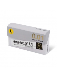 Презервативы Sagami Original 0.02 L-size увеличенного размера - 5 шт. - Sagami - купить с доставкой в Улан-Удэ