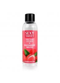 Массажное масло Sexy Sweet Nectar Lychee с феромонами и ароматом личи - 75 мл. - Биоритм - купить с доставкой в Улан-Удэ